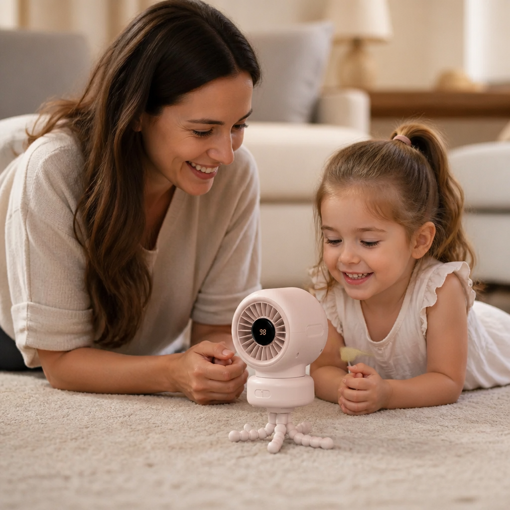 Portable Clip-On Mini Fan for Stroller Crib and Everyday Use