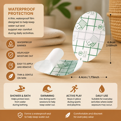 Waterproof ear protection film for children