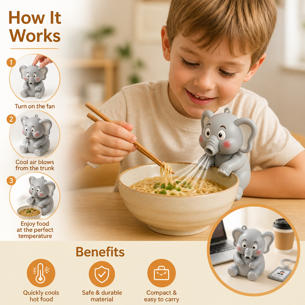 Cute Animal Mug Cooling Fan