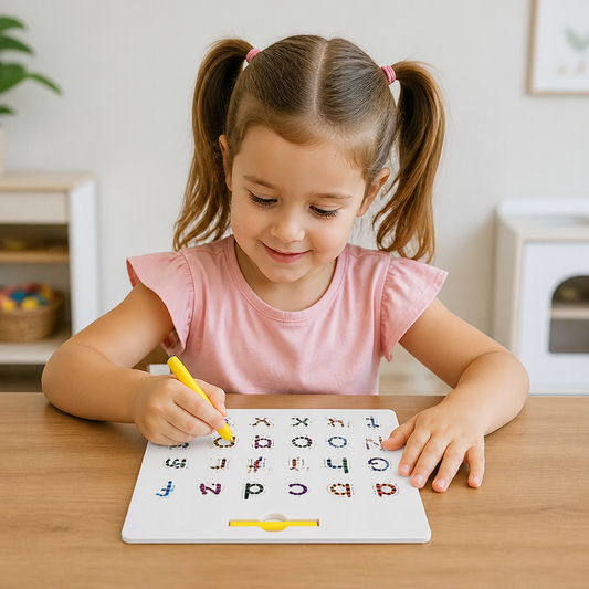 Educational magnetic ball writing board