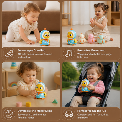 Wobbling Chicken Tummy-Time Toy