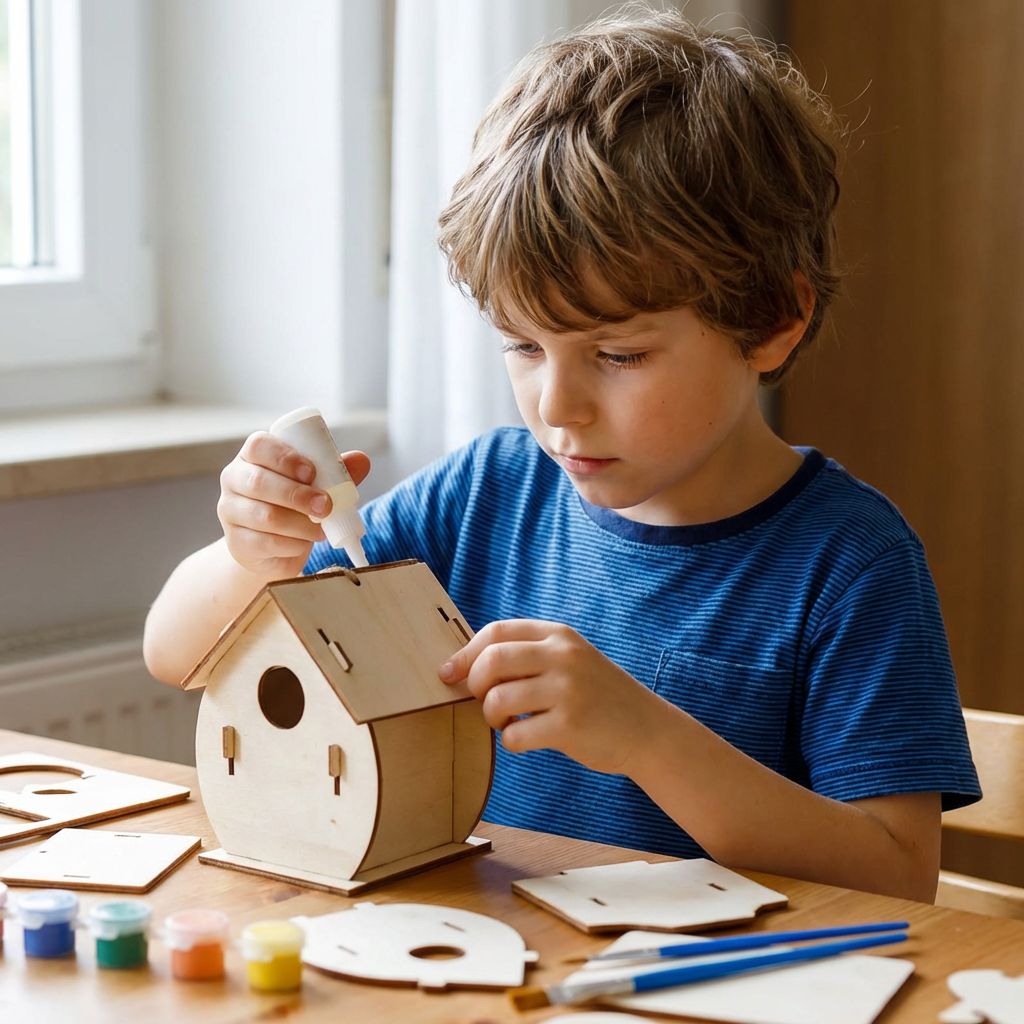 Colorful DIY Wooden Birdhouse Kit for Kids – Paint & Craft Set
