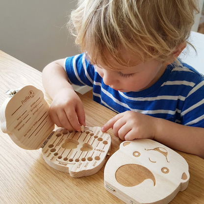 Wooden Baby Tooth Box – Kids Milk Teeth Storage & Keepsake Organizer