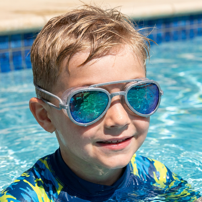 Pro Aviator Swim Goggles – UV400 Protection, Anti-Fog & Full Coverage Fit