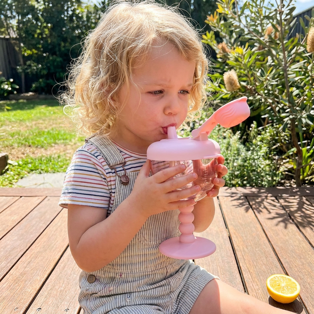 Spill-Proof Baby Straw Training Cup