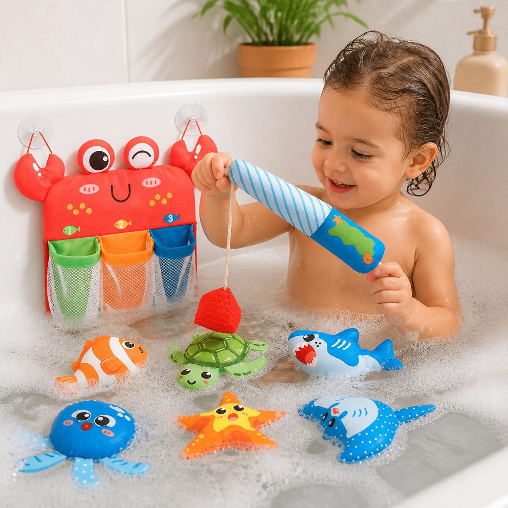 Montessori Magnet Fishing Bath Toy Set