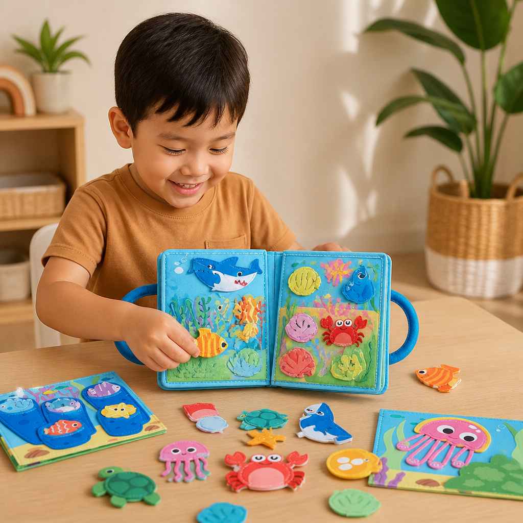Montessori Ocean Animals Sensory Busy Book