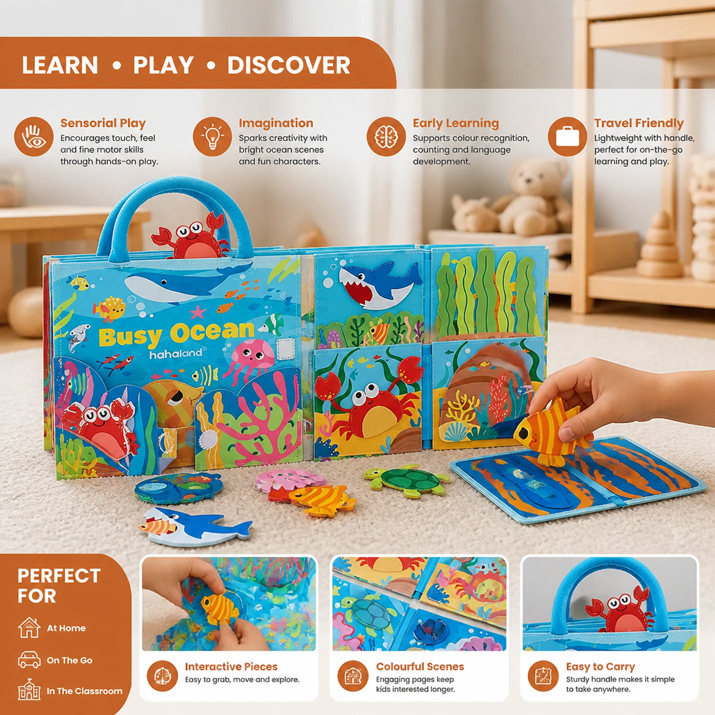 Montessori Ocean Animals Sensory Busy Book