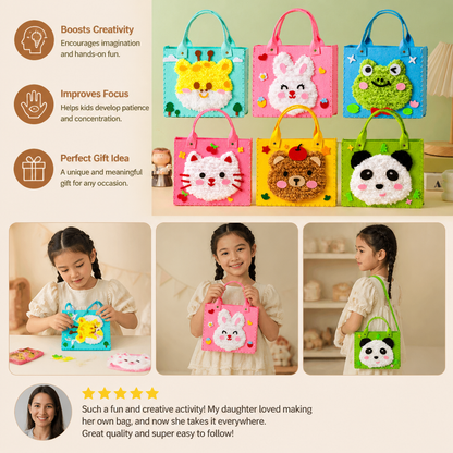 Kids DIY Plush Tote Bag Craft Kit