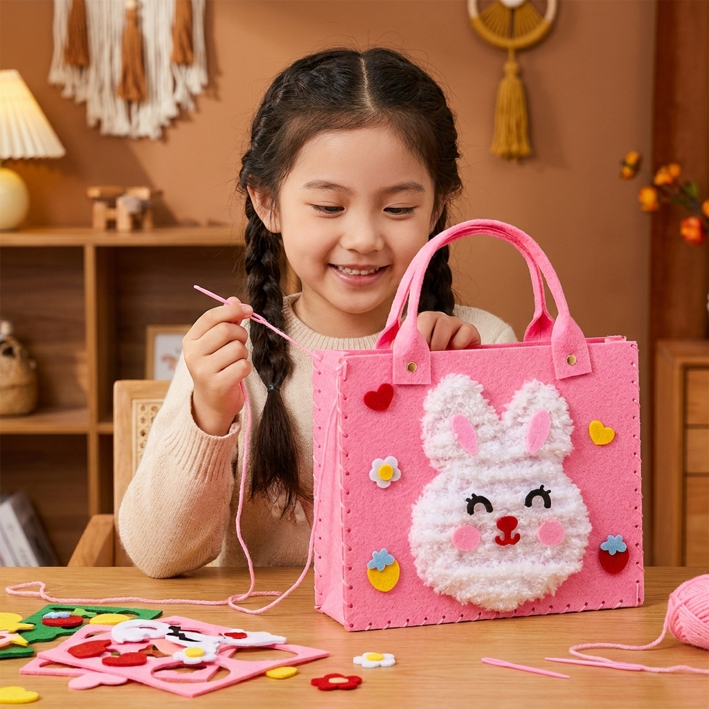 Kids DIY Plush Tote Bag Craft Kit