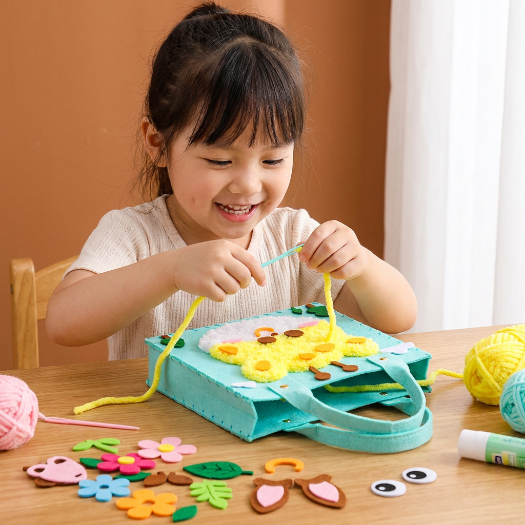 Kids DIY Plush Tote Bag Craft Kit