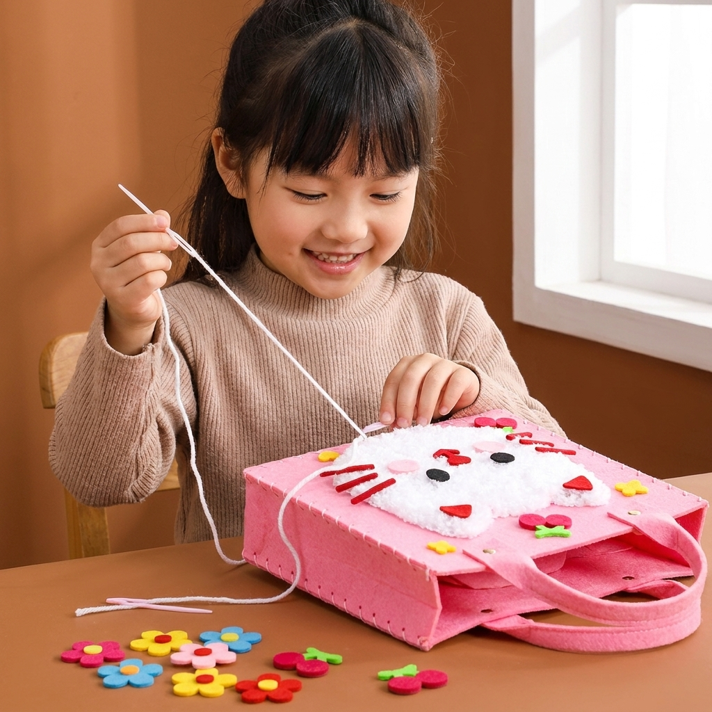 Kids DIY Plush Tote Bag Craft Kit