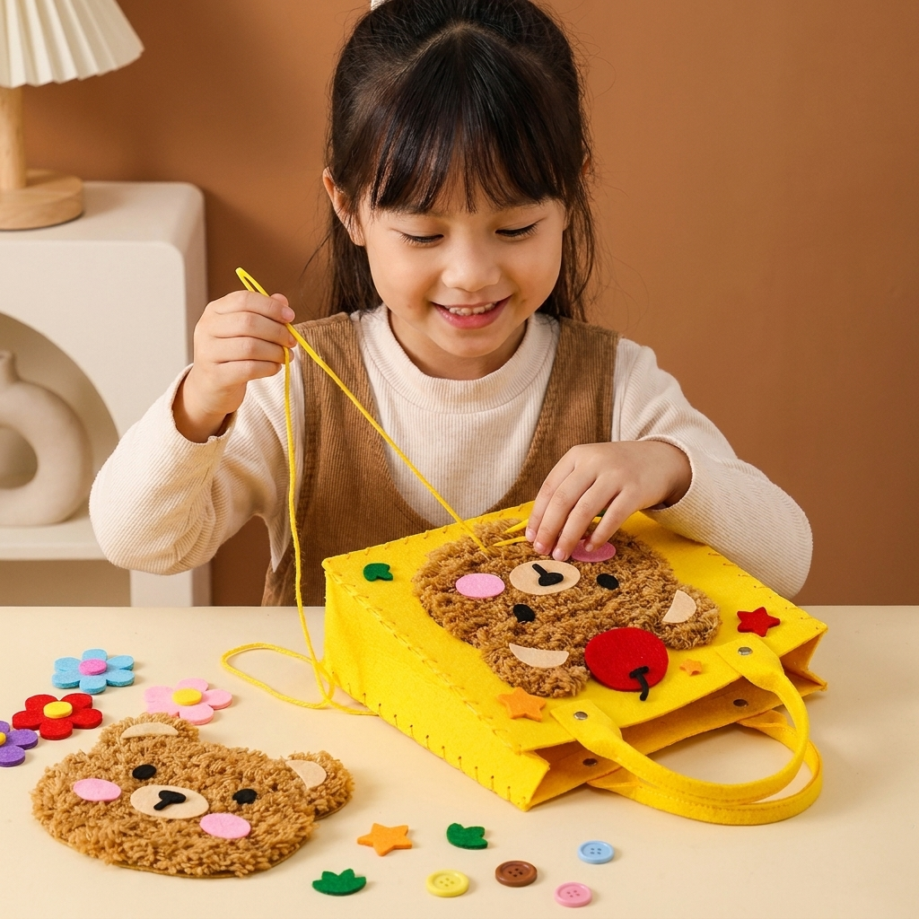 Kids DIY Plush Tote Bag Craft Kit
