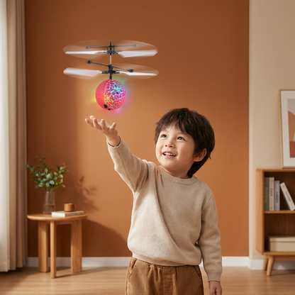 Hand-Controlled Flying LED Ball Drone for Kids
