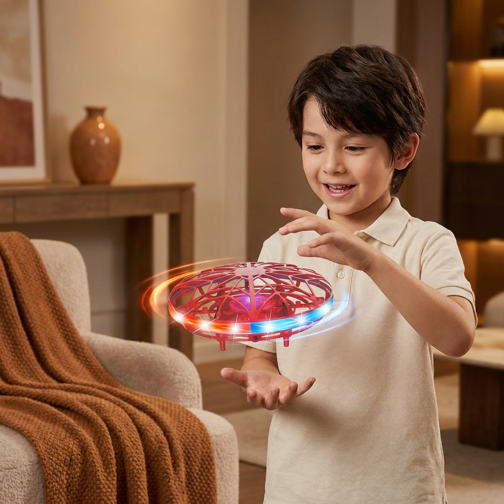 Motion-Sensing LED UFO Flying Drone