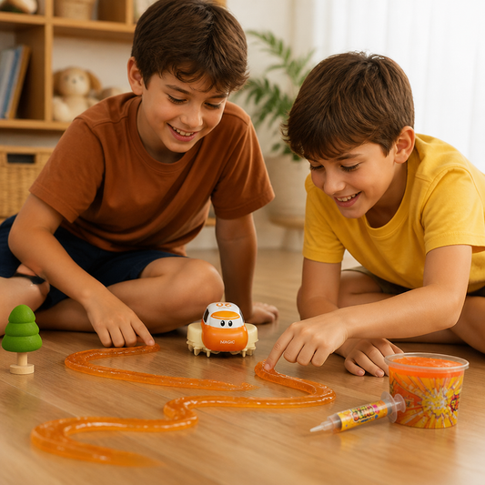 Magic Slime Race Track Set – DIY Electric Car Adventure