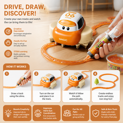 Magic Slime Race Track Set – DIY Electric Car Adventure