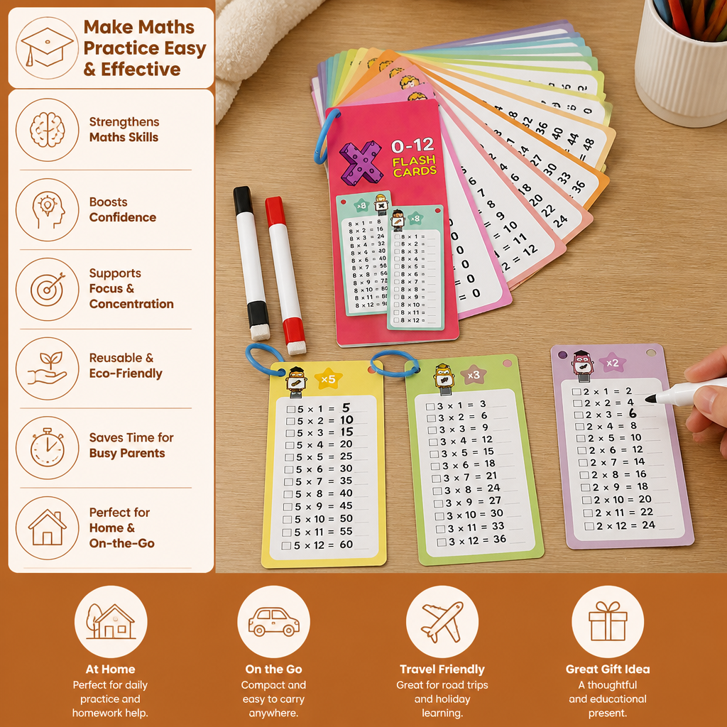 Reusable Maths Flash Cards