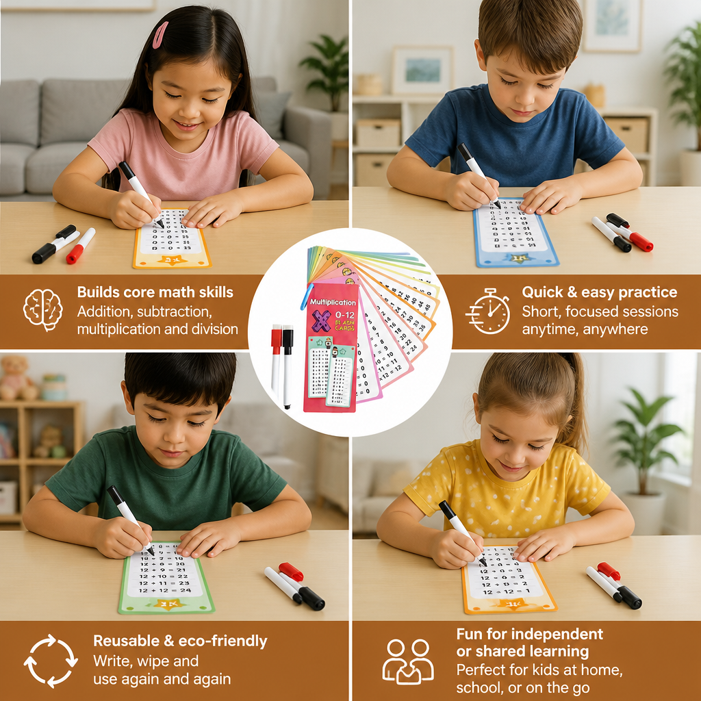 Reusable Maths Flash Cards