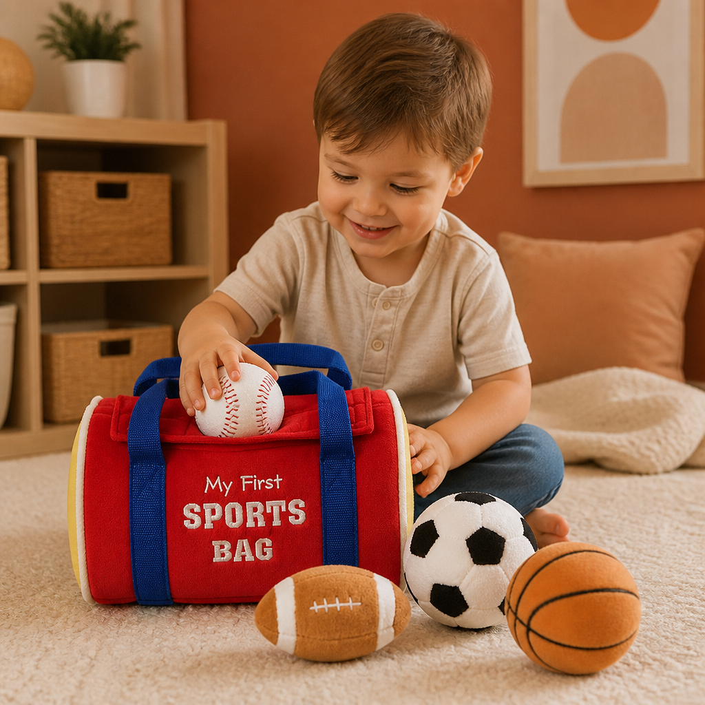 My First Sports Plush Bag – Soft Baby Play Set