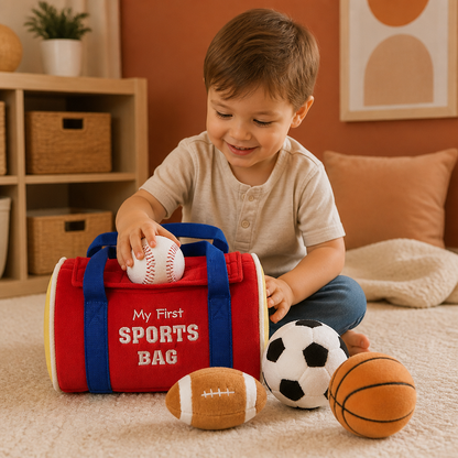 My First Sports Plush Bag – Soft Baby Play Set