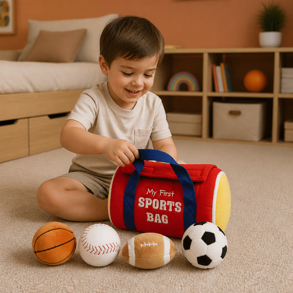 My First Sports Plush Bag – Soft Baby Play Set