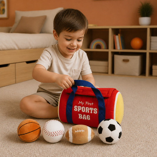 My First Sports Plush Bag – Soft Baby Play Set