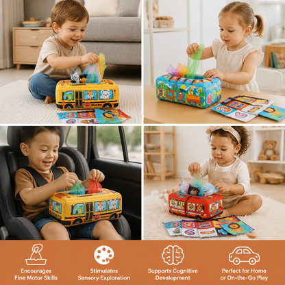 Montessori Magic Tissue Box – Sensory Learning Toy for Babies