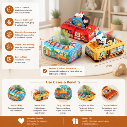 Montessori Magic Tissue Box – Sensory Learning Toy for Babies