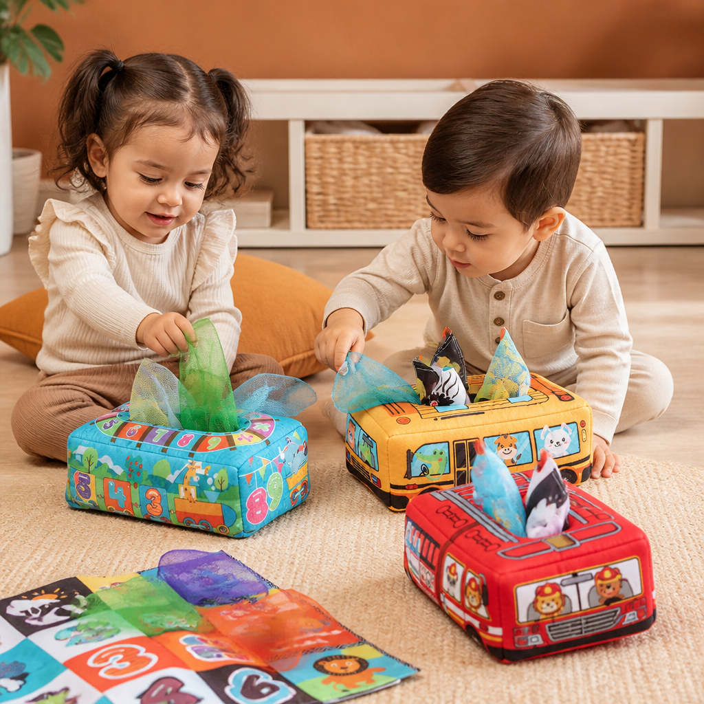 Montessori Magic Tissue Box – Sensory Learning Toy for Babies
