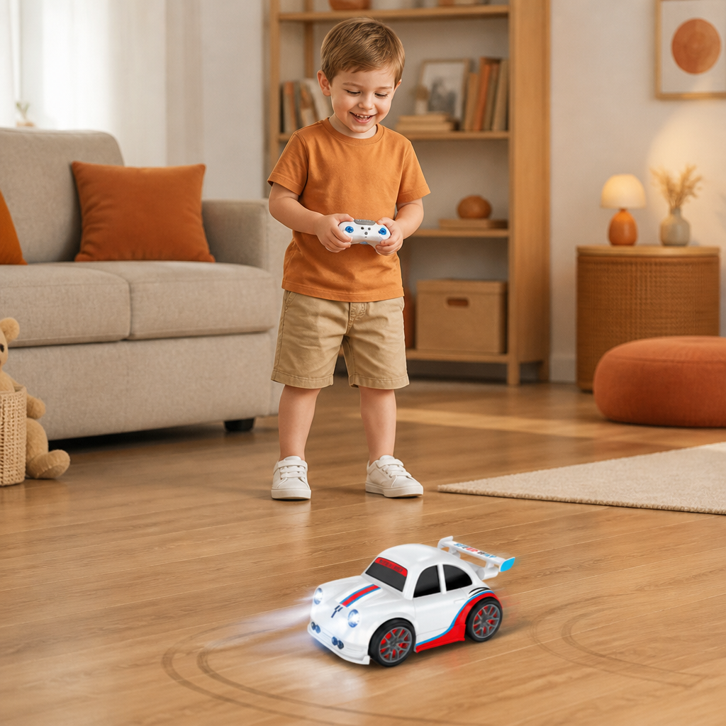 RC Racing Drift Car for Kids - Remote Control with Sensor Lights & Sound