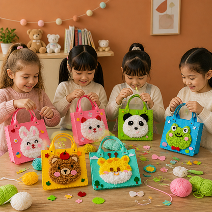 Kids DIY Plush Tote Bag Craft Kit