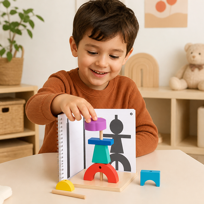 Wooden 3D Shadow Matching & Spatial Thinking Puzzle for Kids