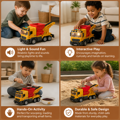 Construction Dump Truck Toy with Lights & Sounds