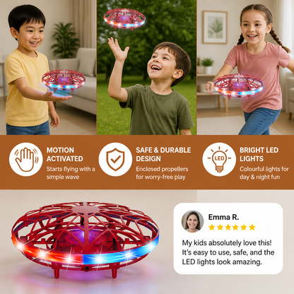 Motion-Sensing LED UFO Flying Drone