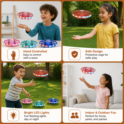 Motion-Sensing LED UFO Flying Drone
