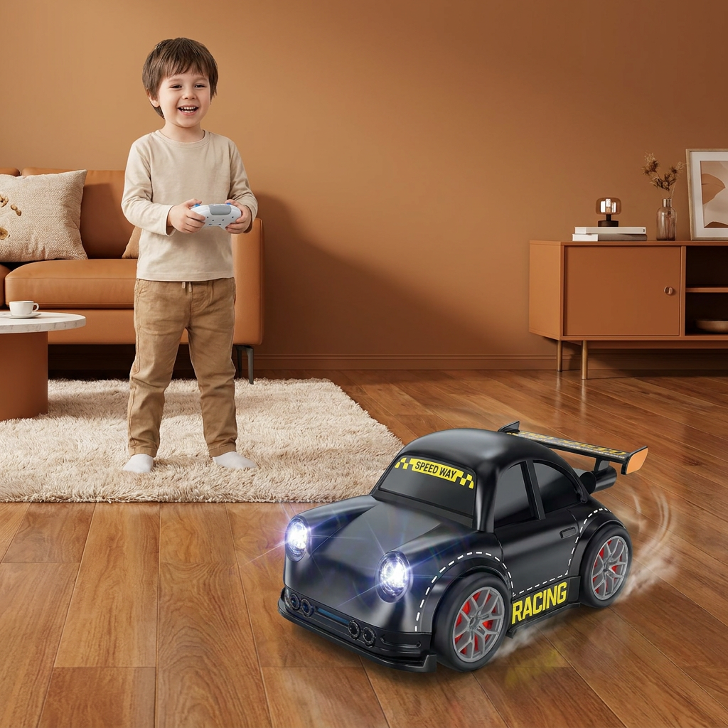 RC Racing Drift Car for Kids - Remote Control with Sensor Lights & Sound
