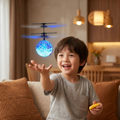Hand-Controlled Flying LED Ball Drone for Kids