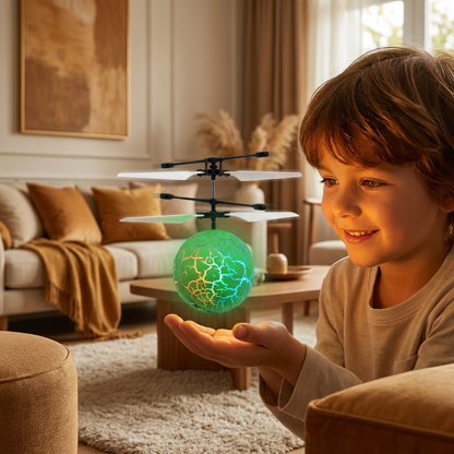Hand-Controlled Flying LED Ball Drone for Kids