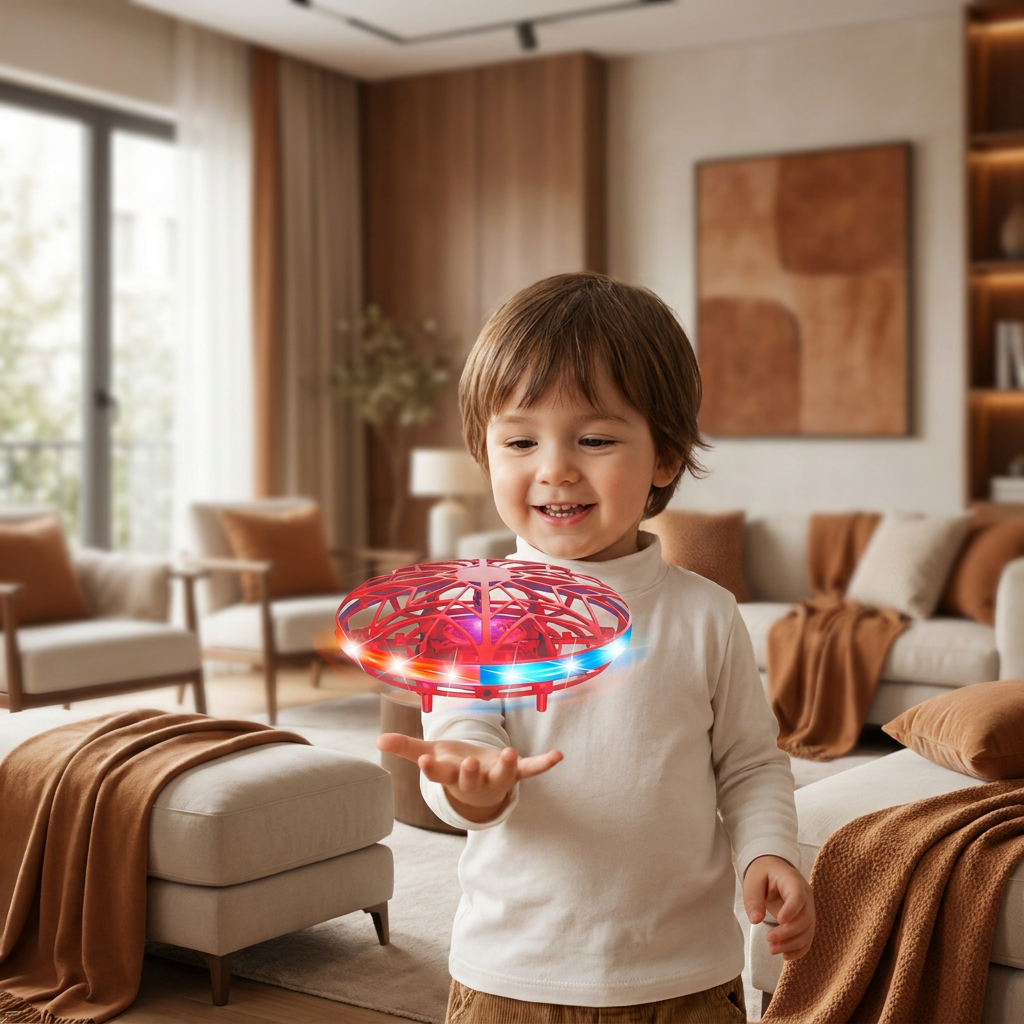Motion-Sensing LED UFO Flying Drone