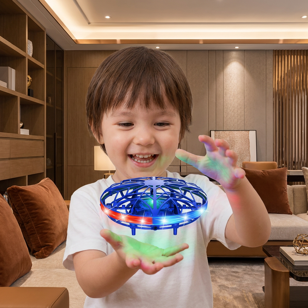 Motion-Sensing LED UFO Flying Drone