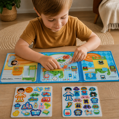 Montessori Magnetic Quiet Book – Creative Dress-Up & Scene Play