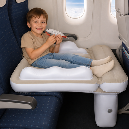 Inflatable Toddler Travel Bed with Seat Extension for Airplanes and Cars