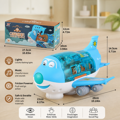 Driving Toy Airplane with Lights and Music