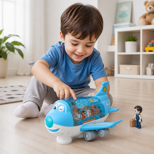 Driving Toy Airplane with Lights and Music
