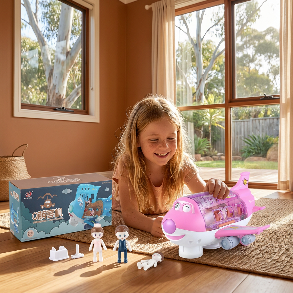 Driving Toy Airplane with Lights and Music