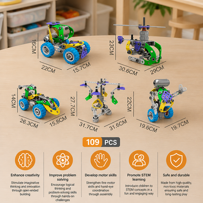 109 Piece STEM Building Set with Screwdriver