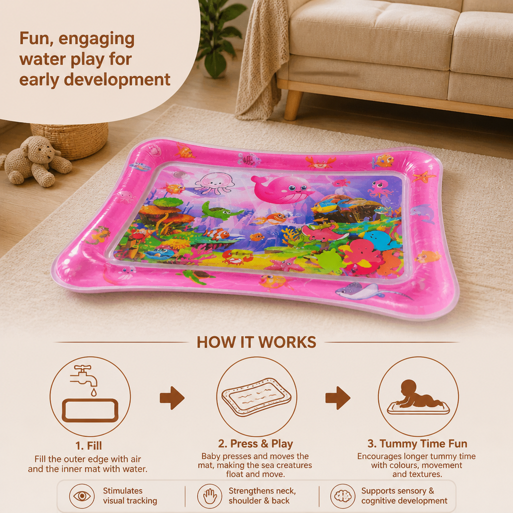 Inflatable Tummy Time Water Play Mat