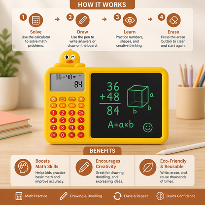Interactive Math Drawing & Erase Learning Set for Kids