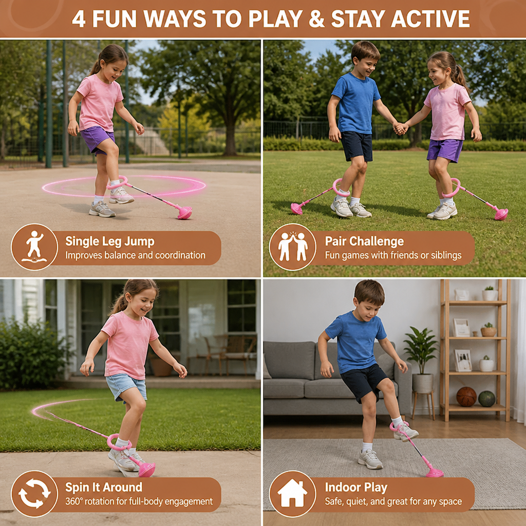 3-in-1 LED Skip Ball with Jump Counter & Timer for Kids